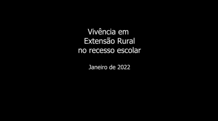 Vivência em extensão rural na UFRRJ